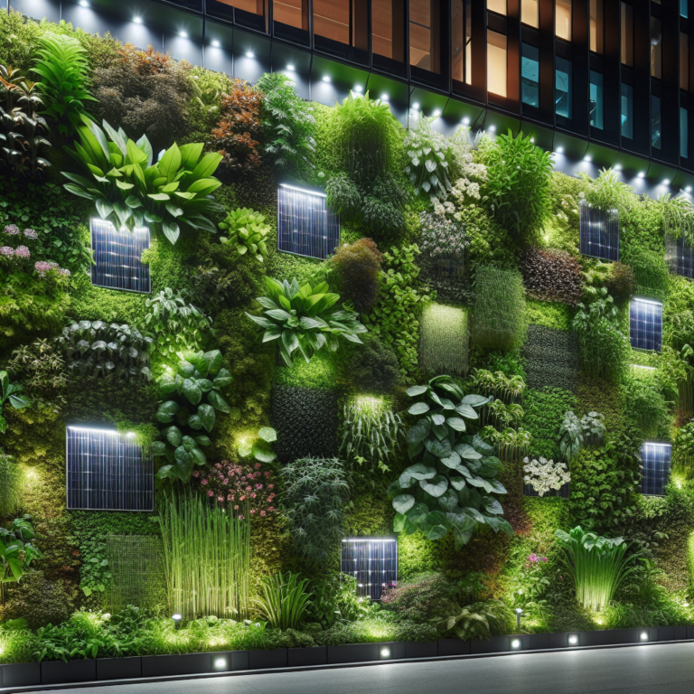 Vertical Gardens: Highlighting Beauty with Solar Lighting