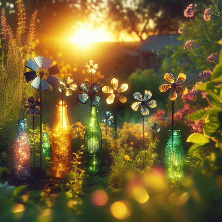 Resourceful DIY Solar Garden Stakes Using Recycled Materials