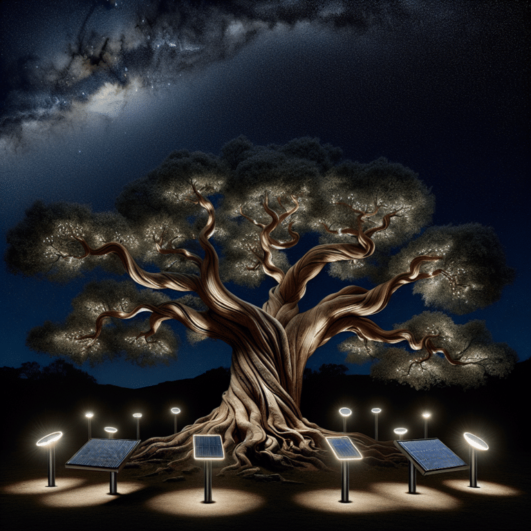 Tree Illumination: Using Solar Spotlights for a Natural Display