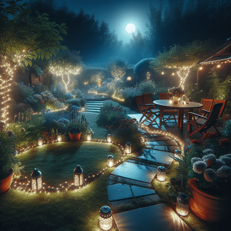 Nighttime Charm: Setting the Mood with Outdoor Solar Decor.