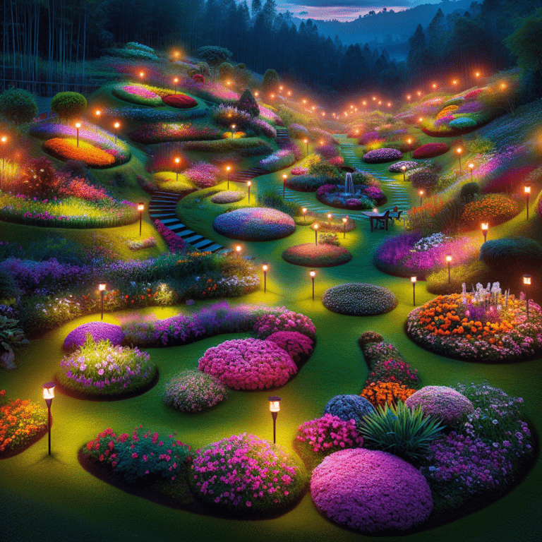 Designing Flower Beds Highlighted by Solar Garden Lights