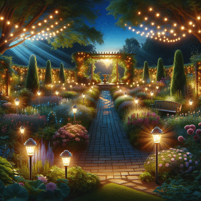 Arranging Solar Lights for Dramatic Garden Effect