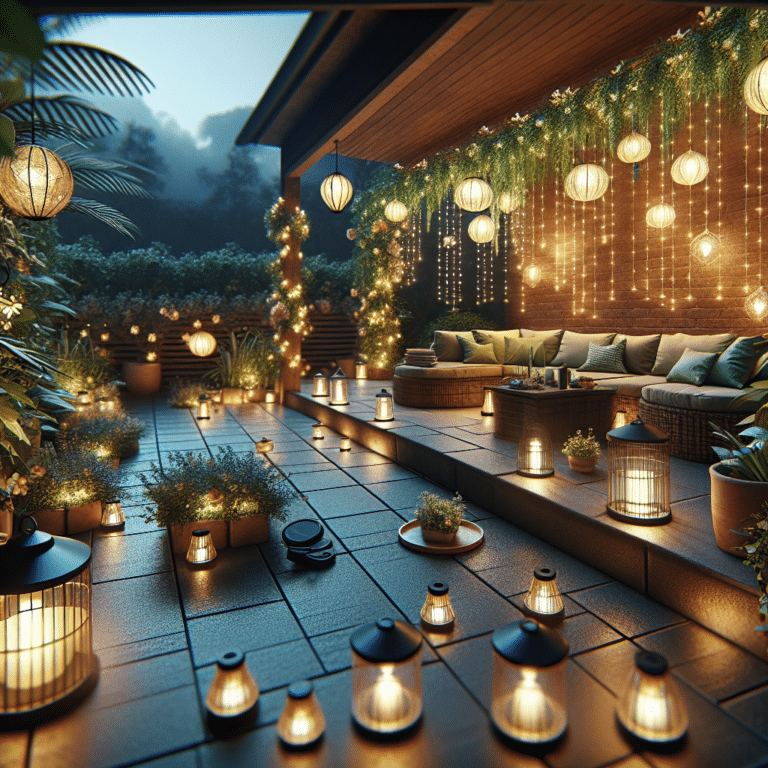 Creative Patio Lighting with Solar Decor