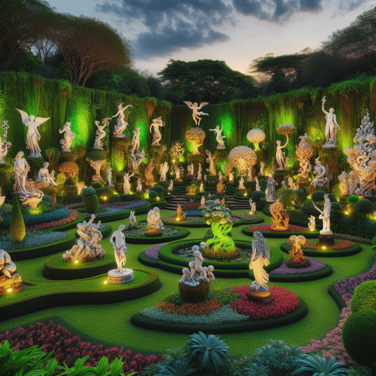 Garden Sculptures Reimagined with Solar Lights