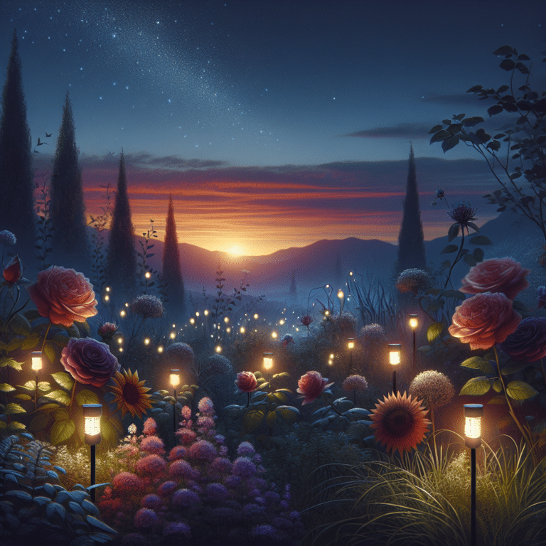 Blending Plants with Solar Lights for an Enchanting Garden