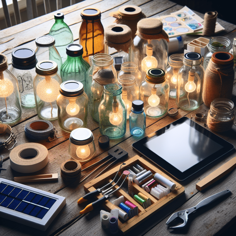 Reusing Old Items: DIY Solar Lights Using Jars and Bottles