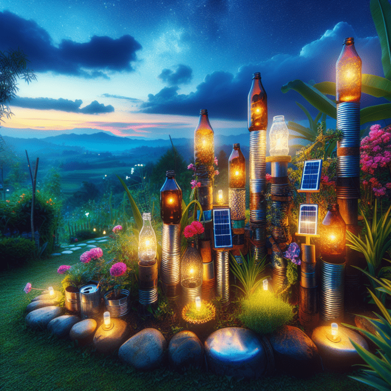 Using Recycled Items to Build Solar Garden Stakes