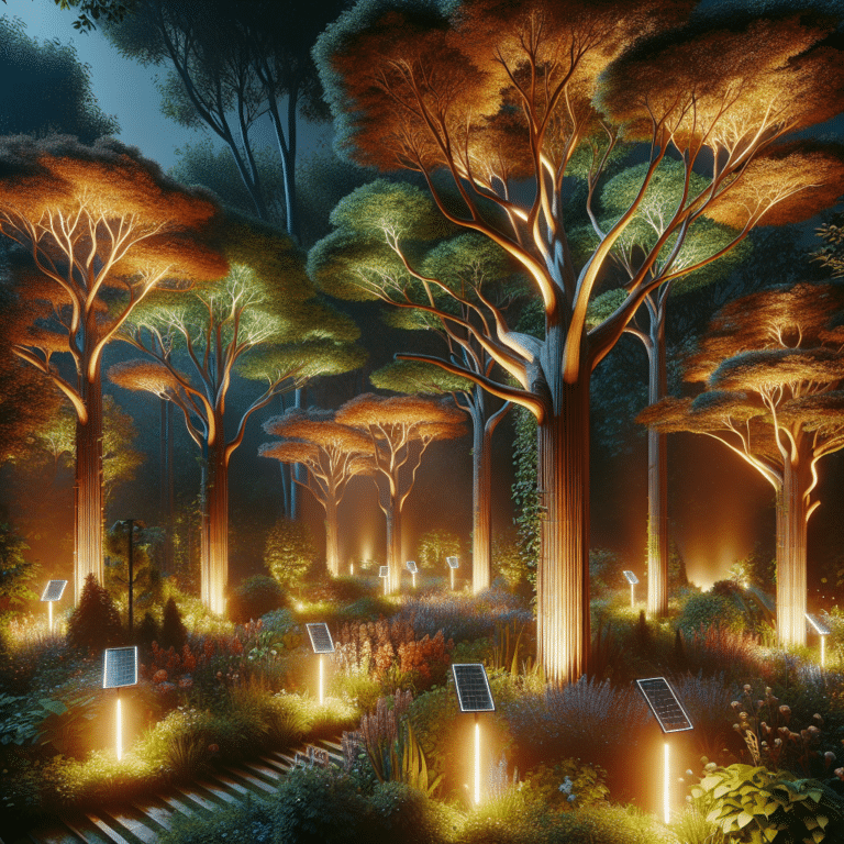 Highlighting Your Trees with Solar Spotlights