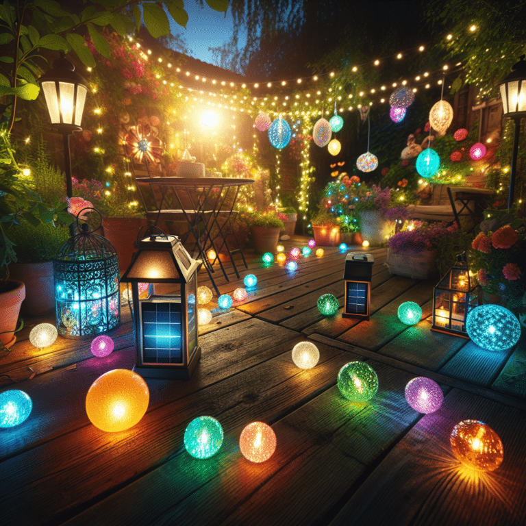 Using Vibrant Solar Lights for a Decorative Twist